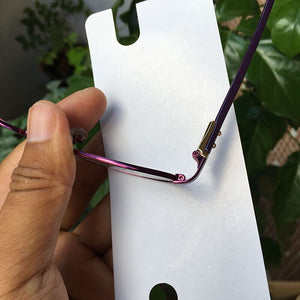 Durable Stainless Steel Prescription Glasses Frames Women violet/red-brown