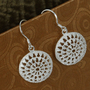 E112 WholesaleSilver plated earrings silver fashion jewelry, Round bag Earrings /awcajnjase