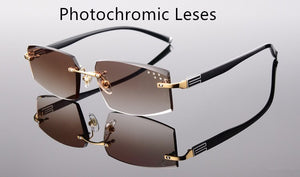 EAGWOO Rimless Sunglasses MR-8 Sun Glasses Lenses Prescription Glasses Color Lenses to Anti Sunlight Glare Anti UV 258038 New