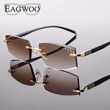 Load image into Gallery viewer, EAGWOO Rimless Sunglasses MR-8 Sun Glasses Lenses Prescription Glasses Color Lenses to Anti Sunlight Glare Anti UV 258038 New