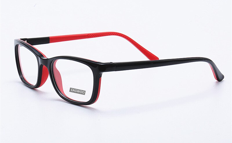 EAGWOO Silicon Soft Eyeglasses Children Optical Frame Plain Spectacle Boy Girl Temple Prescription Glasses Frame 222