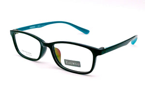 EAGWOO TR Student Aceate Eyeglasses Rectangular Full Rim Optical Frame Prescription Spectacle Boy Girl Glasses Purple Green