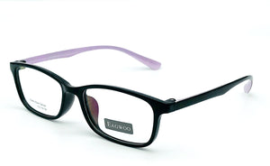 EAGWOO TR Student Aceate Eyeglasses Rectangular Full Rim Optical Frame Prescription Spectacle Boy Girl Glasses Purple Green