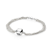 Carica l'immagine nel visualizzatore di Gallery, 100% 925 Sterling Silver Genuine SHINE MOMENTS SMOOTH BRACELET ROSE SIGNATURE PADLOCK Temperament Fashion Women Jewelry