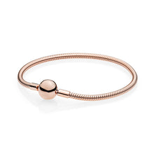 Carica l'immagine nel visualizzatore di Gallery, 100% 925 Sterling Silver Genuine SHINE MOMENTS SMOOTH BRACELET ROSE SIGNATURE PADLOCK Temperament Fashion Women Jewelry