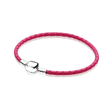 Load image into Gallery viewer, 100% 925 Sterling Silver New Elegant Fresh Basic Leather Hand Strap Classic Casual Women Suitable Gift Original Jewelry