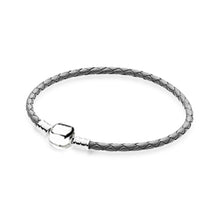 Load image into Gallery viewer, 100% 925 Sterling Silver New Elegant Fresh Basic Leather Hand Strap Classic Casual Women Suitable Gift Original Jewelry