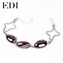Carica l'immagine nel visualizzatore di Gallery, Chalcedony Mystic Red Garnet DIY Silver 925 Bracelets For Women Bohemian Sterling-Silver-Jewelry For Aliexpress