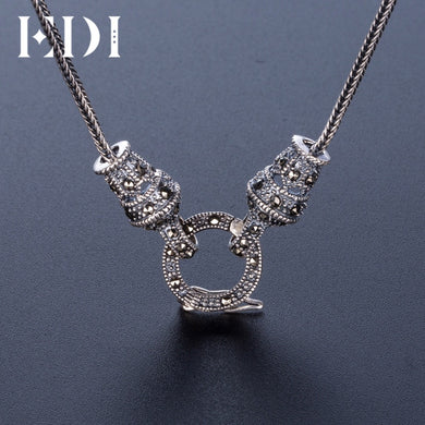 Women/Men Retro Boho Vintage 25 Sterling- Thai Silver-Jewelry Long Statement Necklace Chain Punk Bijoux Animaux Z023