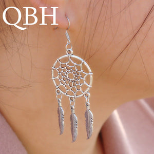 EK102 Pendientes New Dreamcatcher Angel Tassel Feather Ethnic Bohemian Dangle/Drop Earrings For Women Jewelry Brincos oorbellen