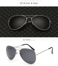 Load image into Gallery viewer, [EL Malus]2019  Retro Men Aviation Pilot Sunglasses UV400 Vintage Gold Black Silver Green Big Frame Mirror Women Male