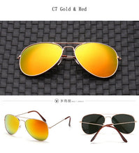 Load image into Gallery viewer, [EL Malus]2019  Retro Men Aviation Pilot Sunglasses UV400 Vintage Gold Black Silver Green Big Frame Mirror Women Male