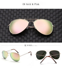 Load image into Gallery viewer, [EL Malus]2019  Retro Men Aviation Pilot Sunglasses UV400 Vintage Gold Black Silver Green Big Frame Mirror Women Male