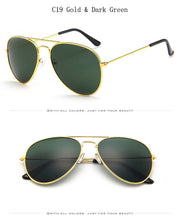 Load image into Gallery viewer, [EL Malus]2019  Retro Men Aviation Pilot Sunglasses UV400 Vintage Gold Black Silver Green Big Frame Mirror Women Male