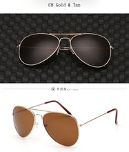 Load image into Gallery viewer, [EL Malus]2019  Retro Men Aviation Pilot Sunglasses UV400 Vintage Gold Black Silver Green Big Frame Mirror Women Male