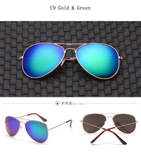 Load image into Gallery viewer, [EL Malus]2019  Retro Men Aviation Pilot Sunglasses UV400 Vintage Gold Black Silver Green Big Frame Mirror Women Male