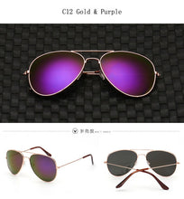 Load image into Gallery viewer, [EL Malus]2019  Retro Men Aviation Pilot Sunglasses UV400 Vintage Gold Black Silver Green Big Frame Mirror Women Male