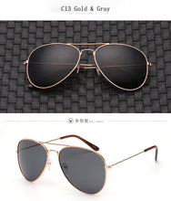 Load image into Gallery viewer, [EL Malus]2019  Retro Men Aviation Pilot Sunglasses UV400 Vintage Gold Black Silver Green Big Frame Mirror Women Male