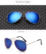Load image into Gallery viewer, [EL Malus]2019  Retro Men Aviation Pilot Sunglasses UV400 Vintage Gold Black Silver Green Big Frame Mirror Women Male