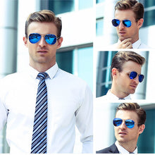 Load image into Gallery viewer, [EL Malus]2019  Retro Men Aviation Pilot Sunglasses UV400 Vintage Gold Black Silver Green Big Frame Mirror Women Male