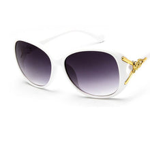Load image into Gallery viewer, [EL Malus]Gold Metal Side Oval Frame Fox Sunglasses Women Retro Brand Designer Sun Glasses Tan Mirror Female Driving