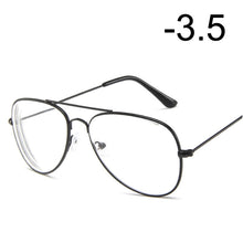 Load image into Gallery viewer, [EL Malus]Myopia Glasses For Women Men Metal Pilot Frame Students Short-sight Rose Gold Black Silver -1 -1.5 -2 -2.5 -3 -3.5 -4