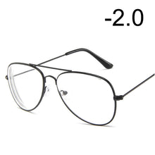 Load image into Gallery viewer, [EL Malus]Myopia Glasses For Women Men Metal Pilot Frame Students Short-sight Rose Gold Black Silver -1 -1.5 -2 -2.5 -3 -3.5 -4