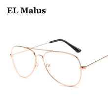 Load image into Gallery viewer, [EL Malus]Myopia Glasses For Women Men Metal Pilot Frame Students Short-sight Rose Gold Black Silver -1 -1.5 -2 -2.5 -3 -3.5 -4