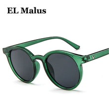 Carica l&#39;immagine nel visualizzatore di Gallery, [EL Malus] Occhiali da sole con montatura rotonda Donna Designer di marca retrò Rosa Verde Giallo Occhiali da sole Donna Guida all&#39;aperto