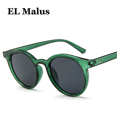 [EL Malus] Occhiali da sole con montatura rotonda Donna Designer di marca retrò Rosa Verde Giallo Occhiali da sole Donna Guida all'aperto