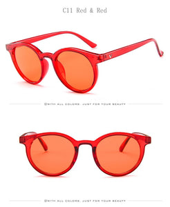 [EL Malus] Occhiali da sole con montatura rotonda Donna Designer di marca retrò Rosa Verde Giallo Occhiali da sole Donna Guida all'aperto