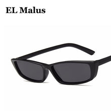 Carica l&#39;immagine nel visualizzatore di Gallery, [EL Malus]Small Retro Square Thin Frame Sunglasses UV400 Women Sexy Ladies Sun Glasses Female Yellow White Black Lens Mirror