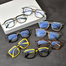 Load image into Gallery viewer, ELECCION 2023 Vintage Square Myopia Glasses Prescription Eyeglasses Frame Optical Eyewear Acetate Rim Pure Titanium Temple