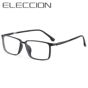 ELECCION  Super Elastic Glasses Frame Man Ultralight ULTEM Square Full Rim Frames Optical Eyeglasses Male