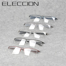 Load image into Gallery viewer, ELECCION  Titanium Half Frame for Men&#39;s Glasses Myopia Eyeglasses on Optical Prescription Eyewear Frame
