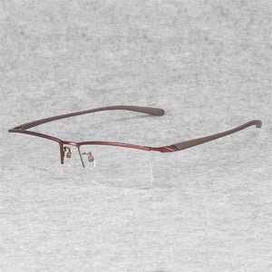 ELECCION  Titanium Half Frame for Men's Glasses Myopia Eyeglasses on Optical Prescription Eyewear Frame