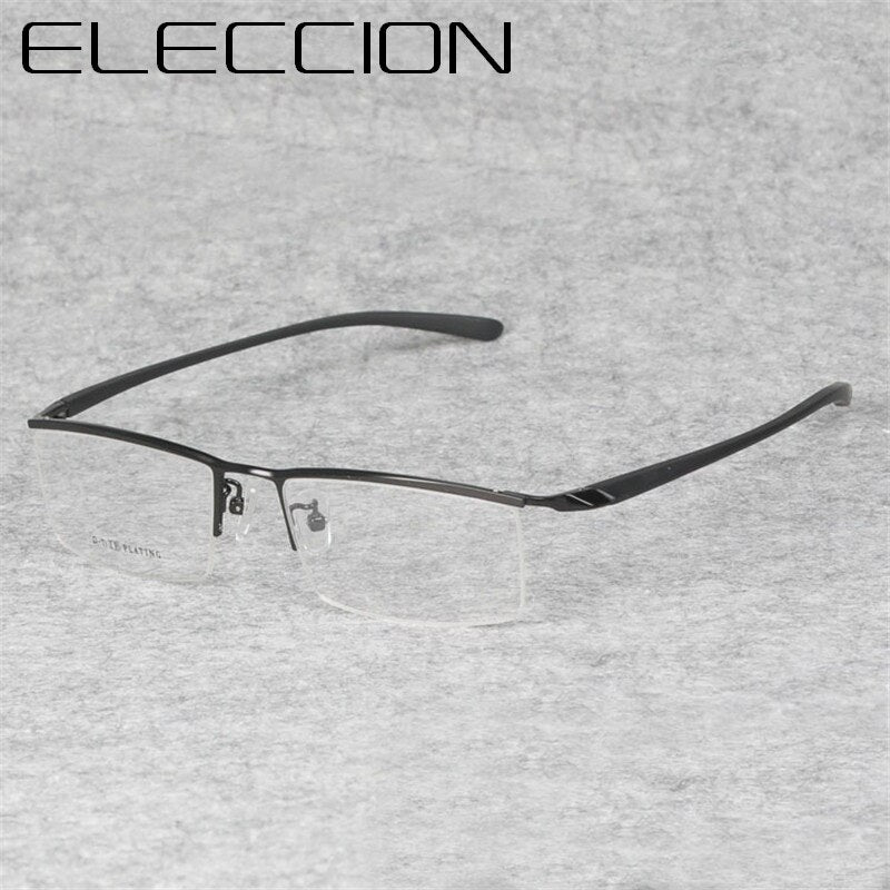 ELECCION  Titanium Half Frame for Men's Glasses Myopia Eyeglasses on Optical Prescription Eyewear Frame