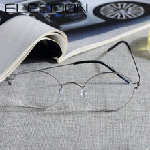 Load image into Gallery viewer, ELECCION Ultralight Titanium Round Glasses Frame Men Myopia Eyeglasses Optical Frames Women Morten Korean Screwless Eyewear