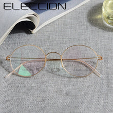 Load image into Gallery viewer, ELECCION Ultralight Titanium Round Glasses Frame Men Myopia Eyeglasses Optical Frames Women Morten Korean Screwless Eyewear