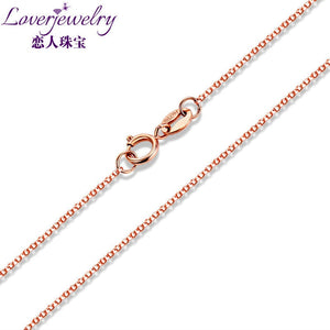 ELEGANT BOX CHAIN NECKLACE IN SOLID 18K/750 ROSE GOLD LENGTH 18 ABOUT 45CM