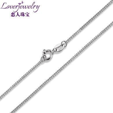 ELEGANT WAVES CHAIN NECKLACE IN SOLID 18K/750 WHITE GOLD LENGTH 18 ABOUT 45CM
