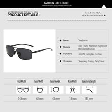 Load image into Gallery viewer, ELITERA Aluminum Magnesium Brand Polarized Men's Sunglasses 3 Color Sun Glasses Men Driving Goggle Eyewear Accessories 2458