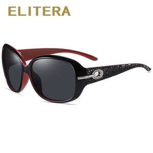 ELITERA Butterfly Polarized Diamond Sunglasses Women's  Vintage Sun Glasses Women Black Sunglass Anti-glare UV400 2023