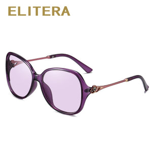 ELITERA Diamond Photochromic Sun Glasses Women's Polarized Butterfly Sunglasses 2023  Brand Design