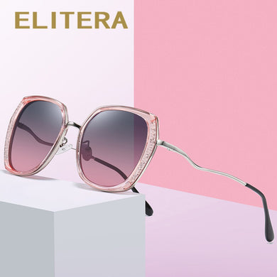 ELITERA Women Oversized Sunglasses  Polarized Design Female Ladies Polygon Sun Glasses Diamond Sunglass 2023