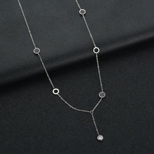 Load image into Gallery viewer, 2018 Women&#39;s Fashion Stainless Steel Jewelry Colar European Simple Rose Gold Silver Coin Necklace Clavicle Chain