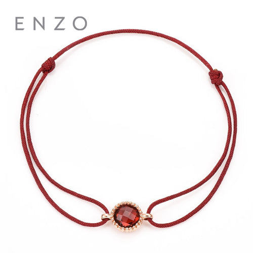 Bracciale in oro giallo/rosa 18 carati con topazio azzurro/granato da 1 ct di Cannes, disponibile con braccialetti con ciondoli all-match, gioielli da donna 
