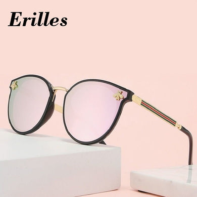 ERIILES Classic Round Sunglasses Women Brand Designer Vintage Sun Glasses For Female Ladies Korean Style Shades Eyewear UV400