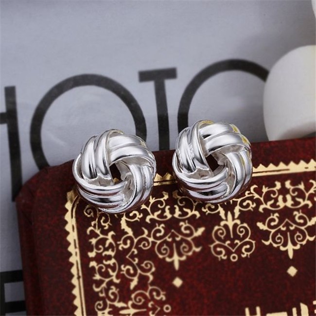 ESE377 Wholesale silver plated earrings for women factory price 925 stamped fashion jewelry Earrings/bhuajz