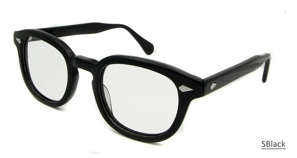 ESNBIE 47mm  Johnny Depp Glass Eyewear Frames Men Vintage Round Frame Glasses Mens Retro Optical Frame Rx